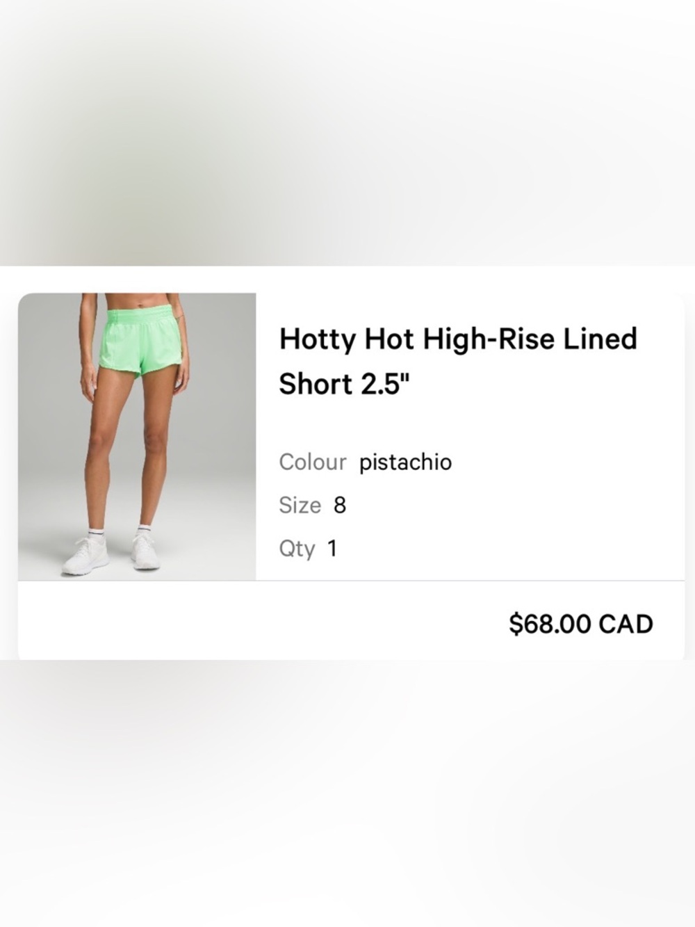 Lululemon Women’s Pistachio Green Hotty Hot Shorts 2.5” High Rise - Picture 2 of 4
